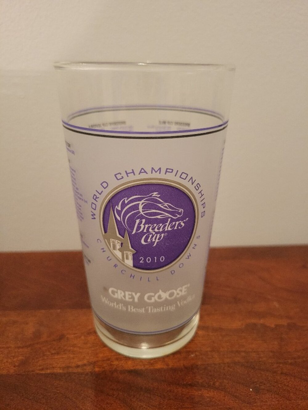 Breeders Cup 2010 Churchill Downs glass